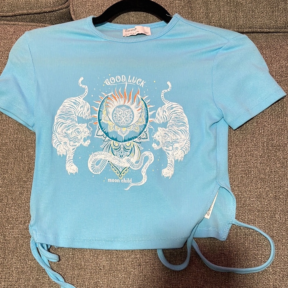 Light Blue Bershka Shirt